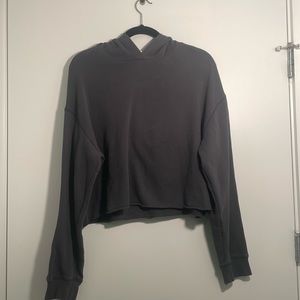Cropped Hoodie gray